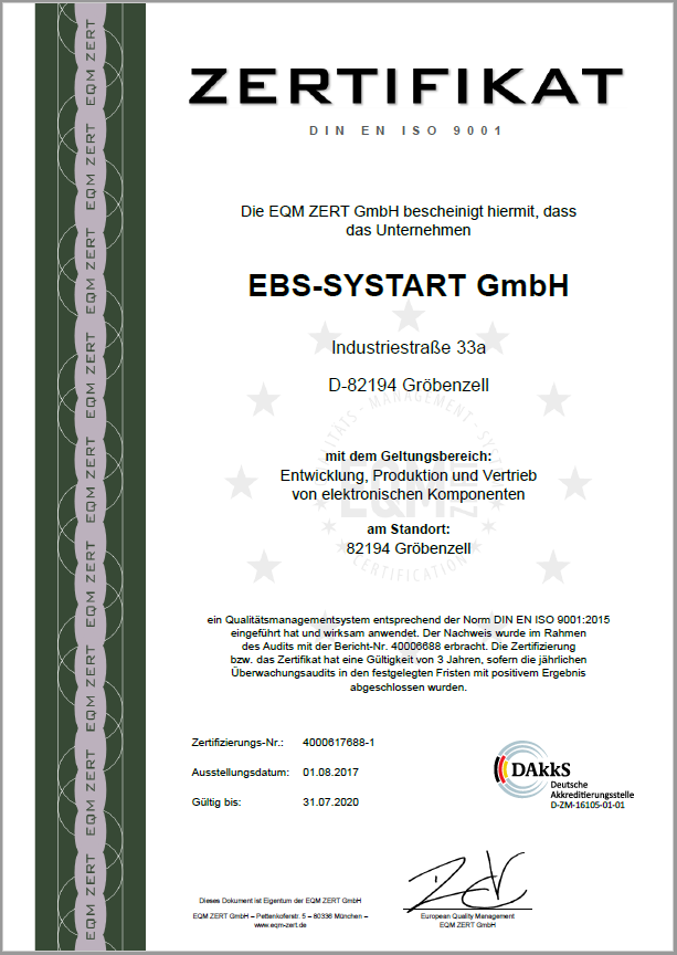Certificate ISO 9001 20220